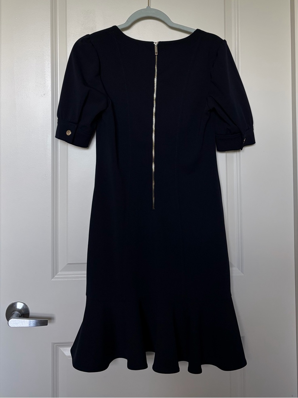 Tommy Hilfiger Navy Blue Button-Front Mini Dress - Picture 2 of 7